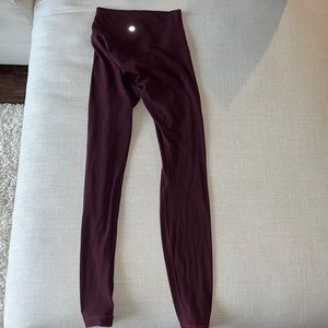 Lululemon Align Maroon Leggings Size 2